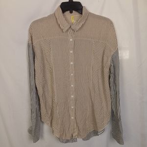 Free People Cape Town Oxford Stripe Button Down